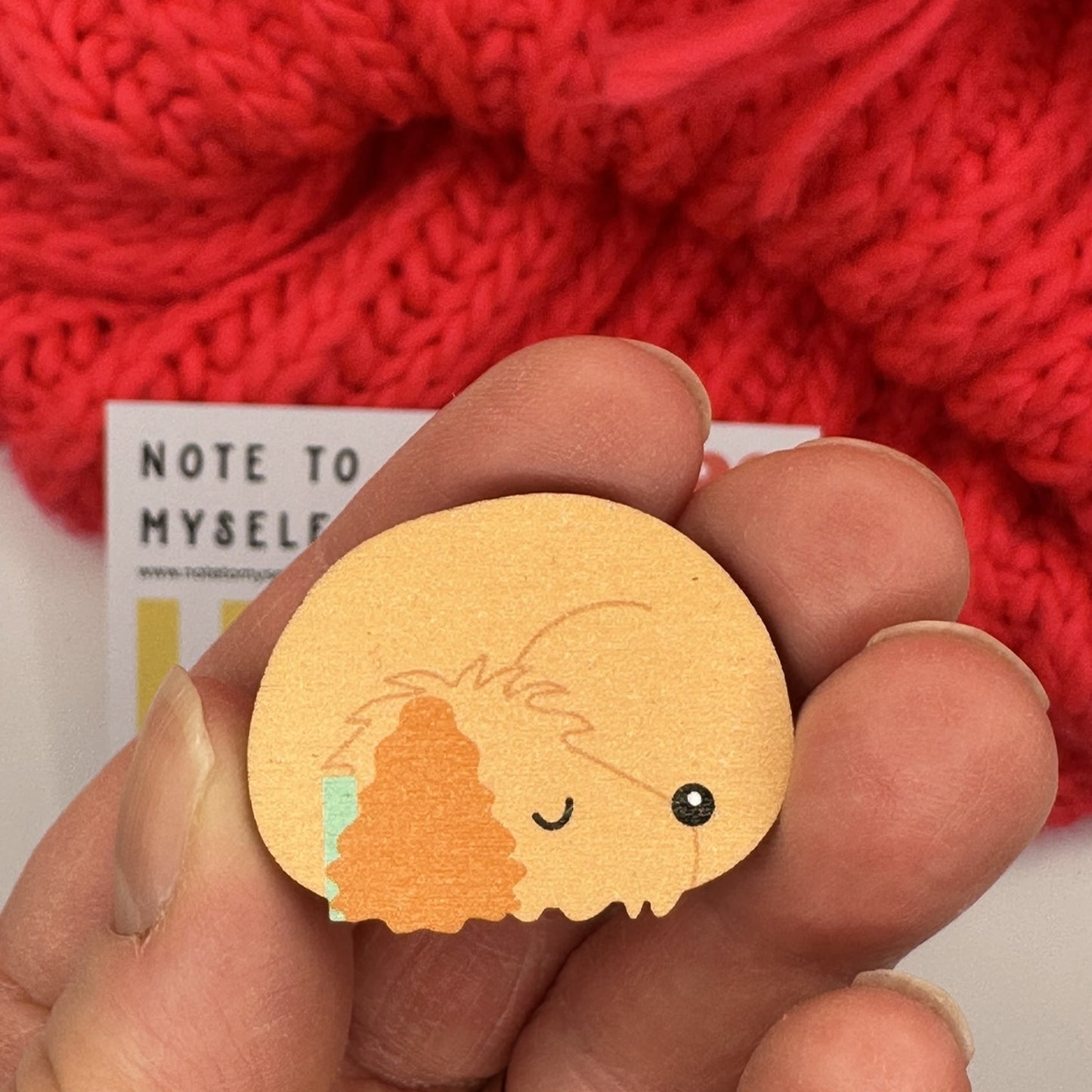 Cockerpoo Sleeping - Wooden Pin Badge