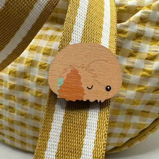 Cockerpoo Sleeping - Wooden Pin Badge
