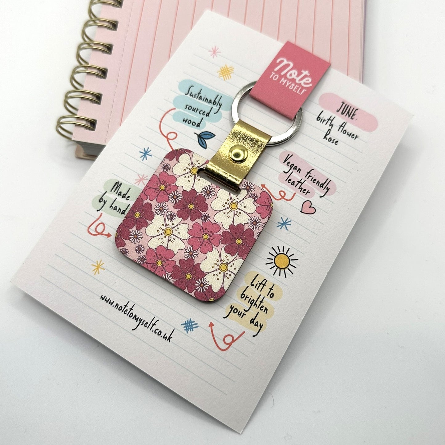 June Birth Flower Keychain