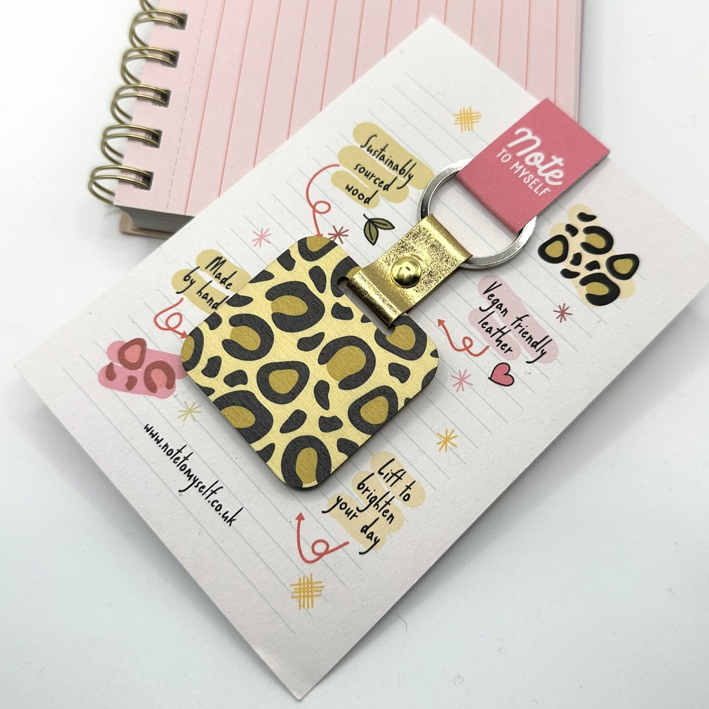 Leopard Print Keyring