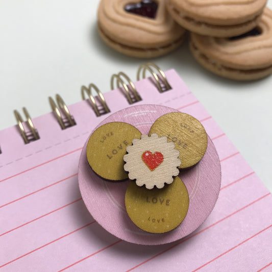 Digestive Biscuit Plate Brooch