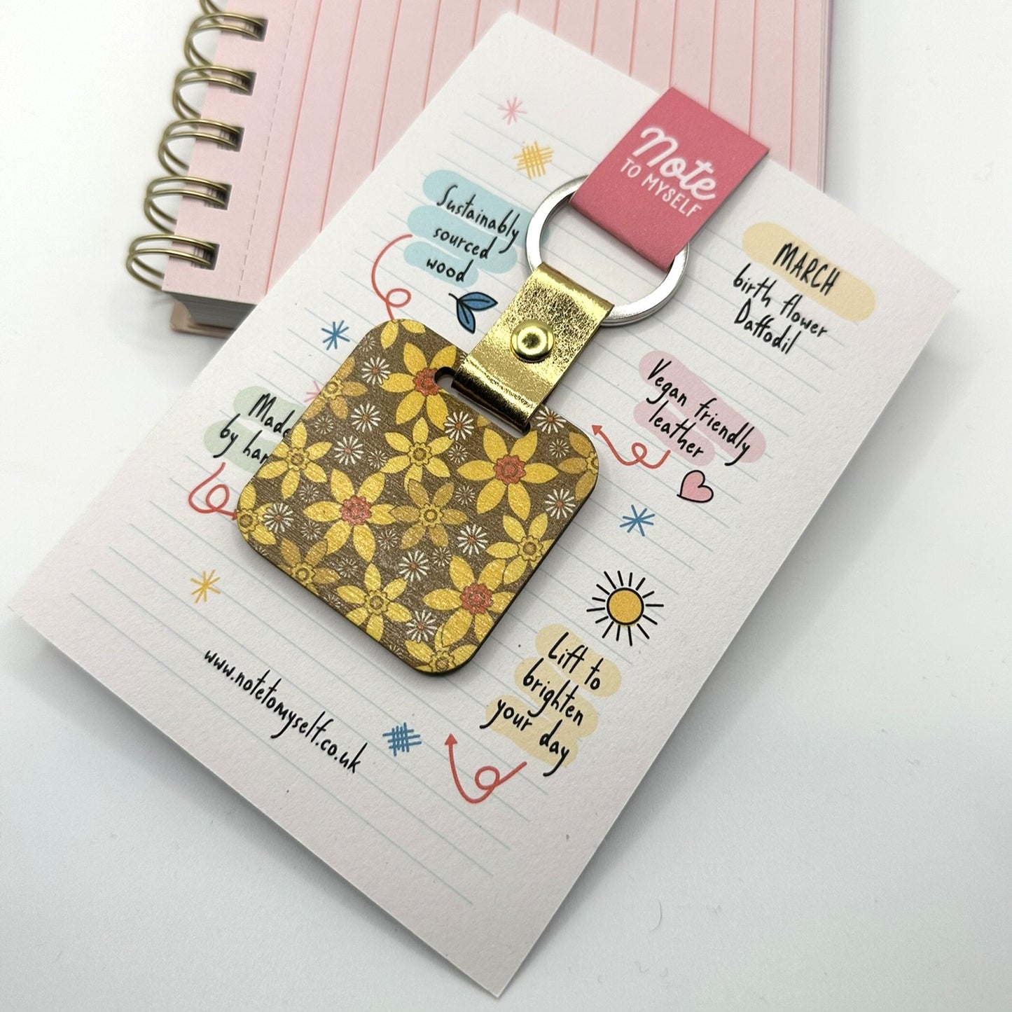 March Birth Flower Keyring