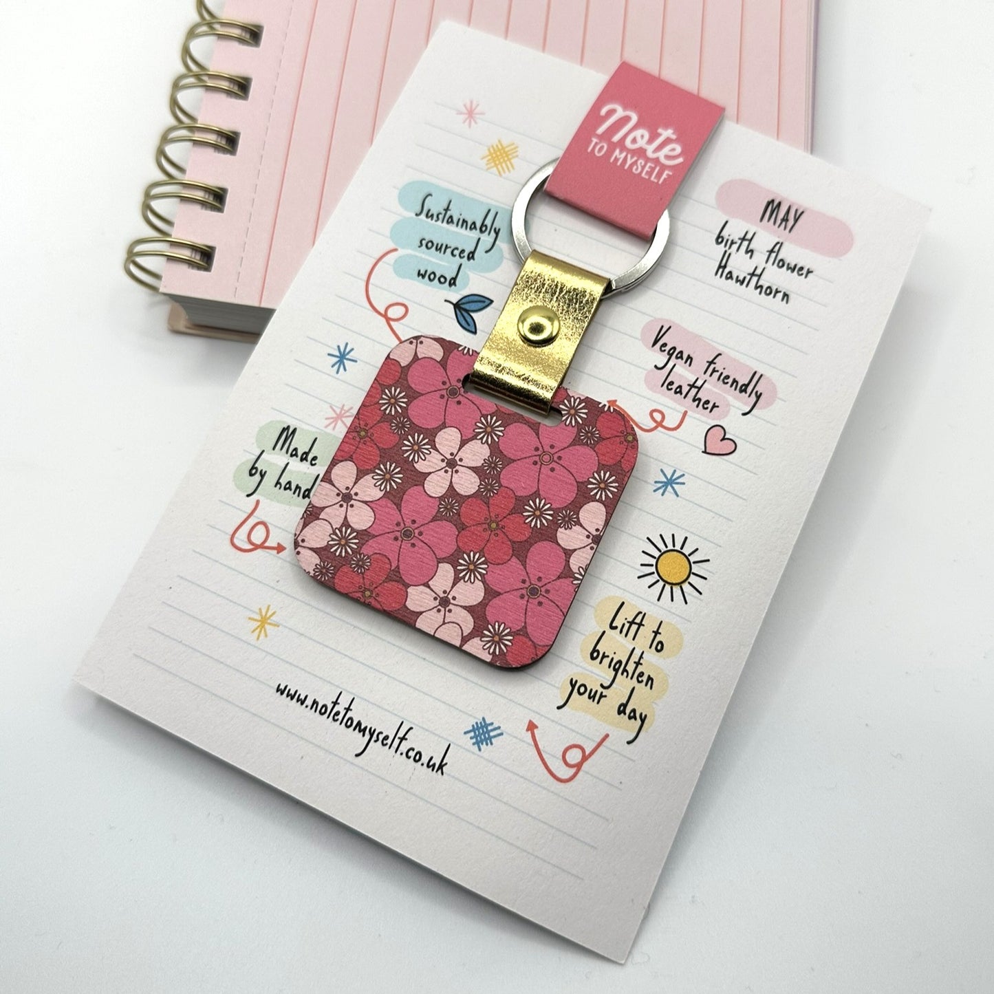 May Birth Flower Keychain