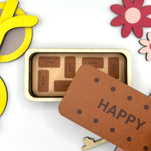 Wooden Trinket Box - Bourbon Biscuit Shaped