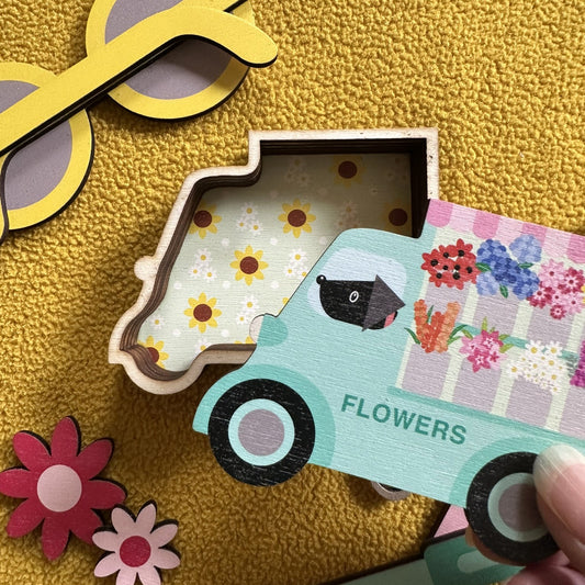 Wooden Trinket Box - Mobile Flower Shop Van