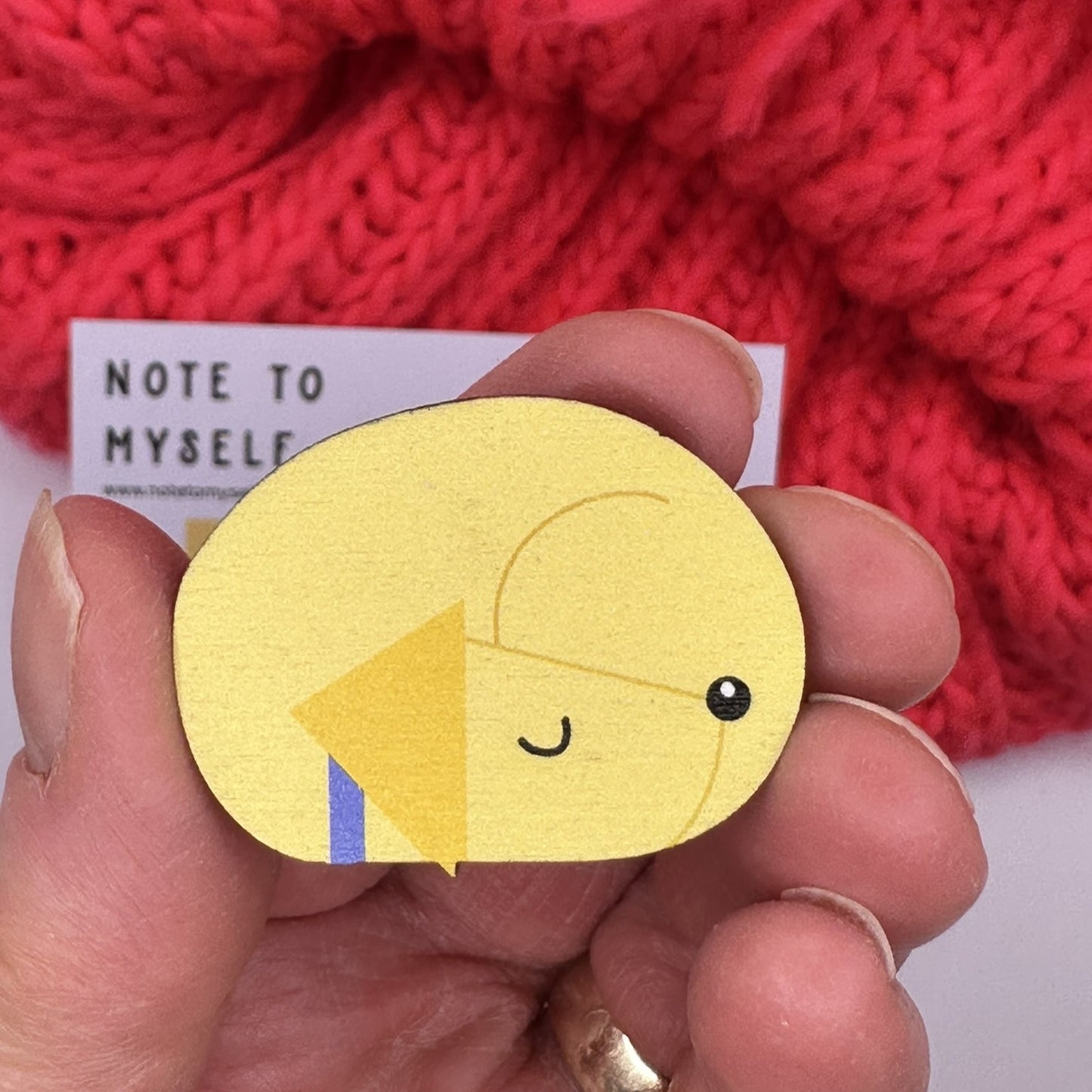 Golden Labrador Sleeping - Wooden Pin Badge