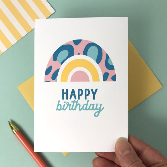 Rainbow Birthday Wishes Card