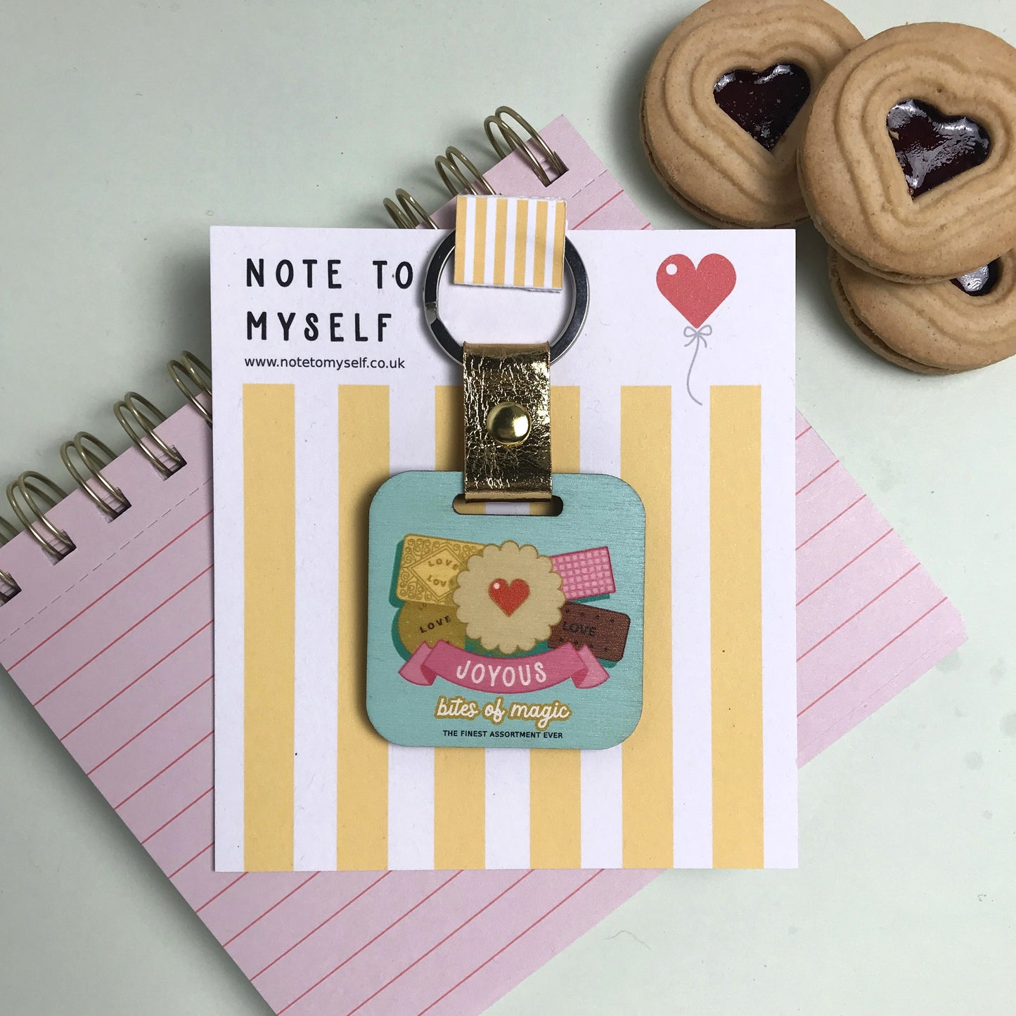 Joyous Bites of Magic Biscuit Tin Keyring