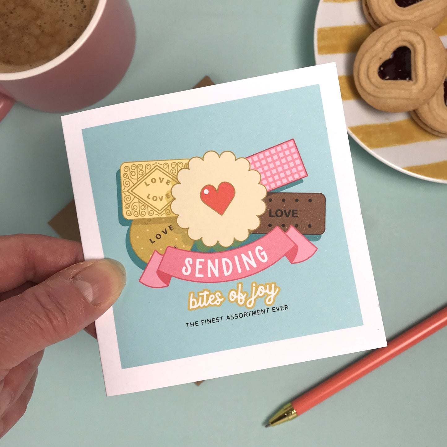 Sending Bites of Joy – Biscuit Tin Card