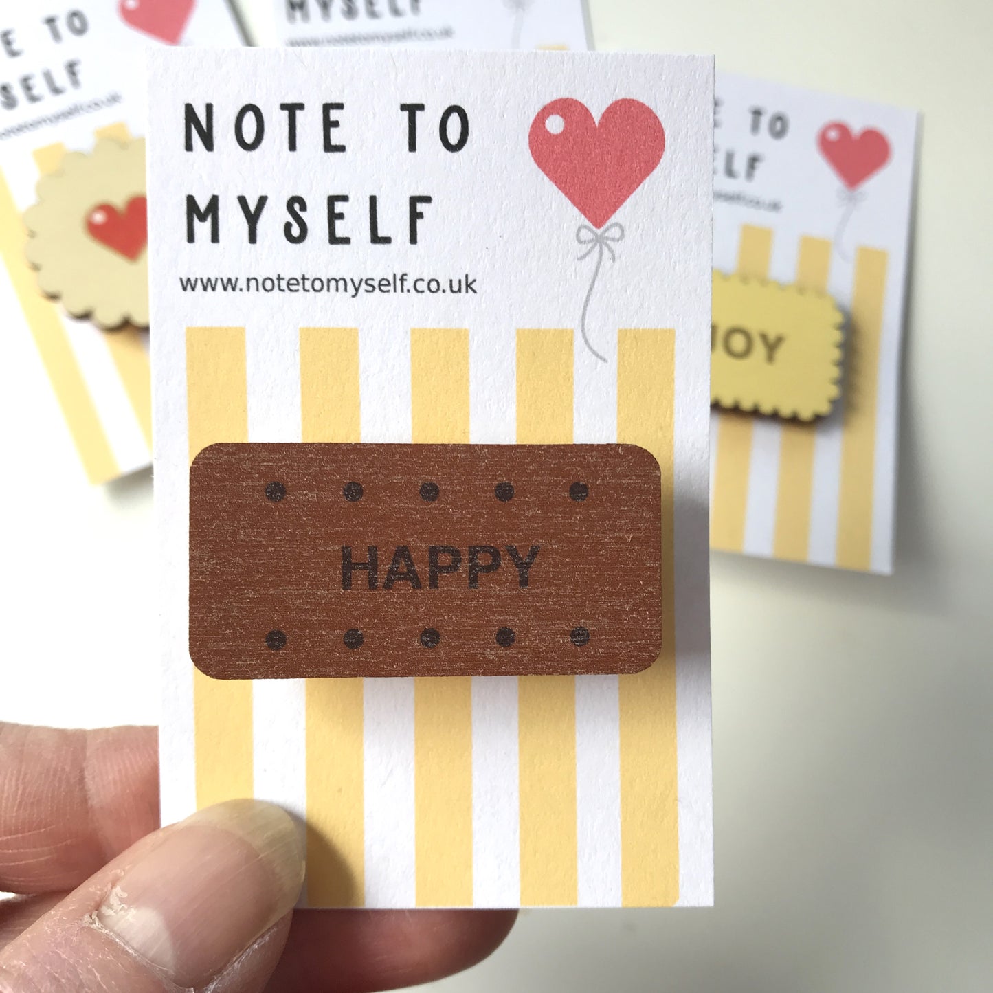 Bourbon Biscuit Brooch – Happy