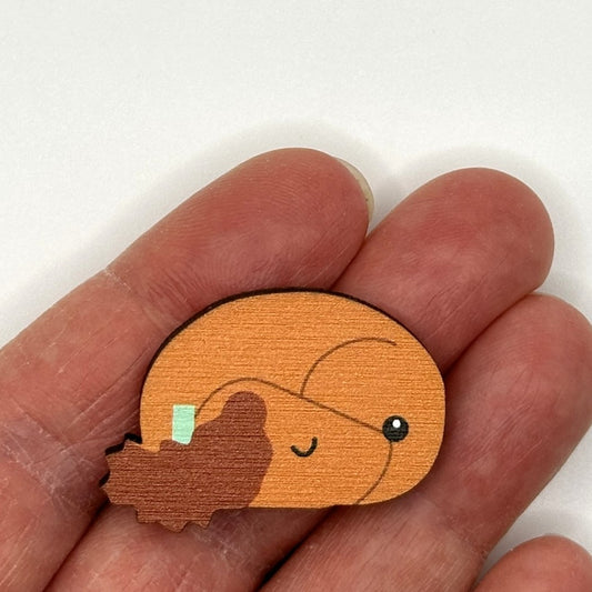 Cocker Spaniel Sleeping - Wooden Pin Badge