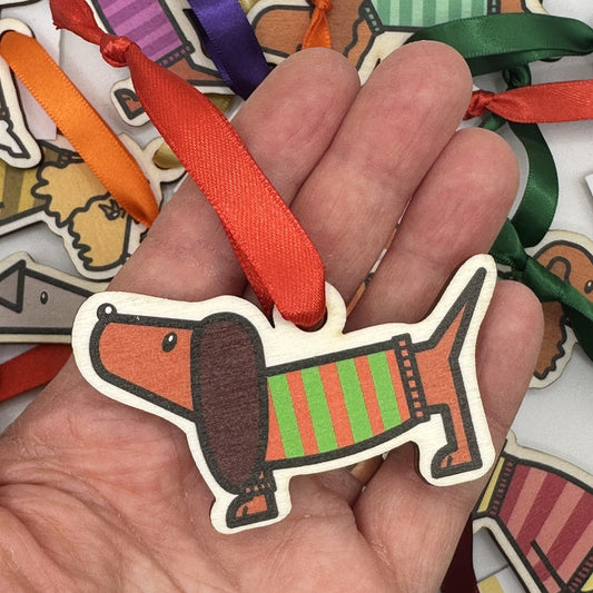 Dachshund Hanging Decorations- Gift Tag - Bag Charm