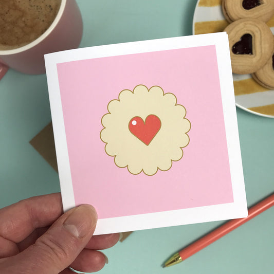 Jam Heart Biscuit Card