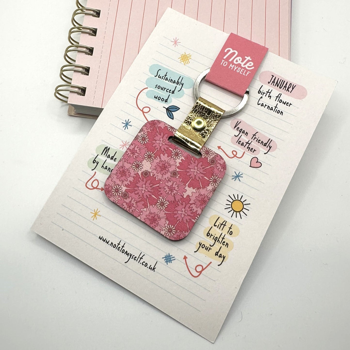 January Birth Flower Keychain