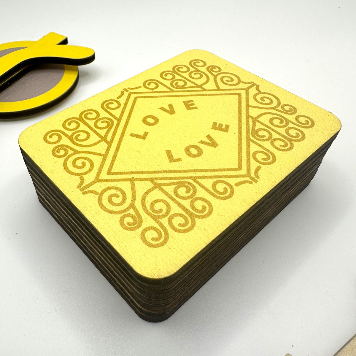 Wooden Trinket Box - Custard Cream Biscuit Shaped