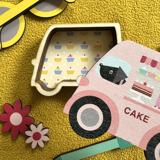 Wooden Trinket Box - Mobile Cake Shop Van