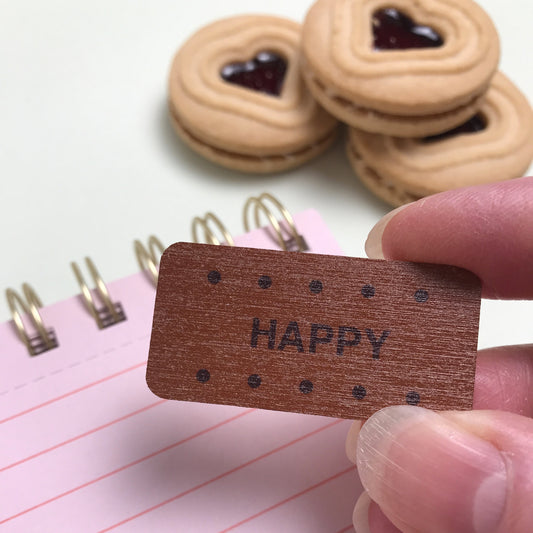 Bourbon Biscuit Brooch – Happy