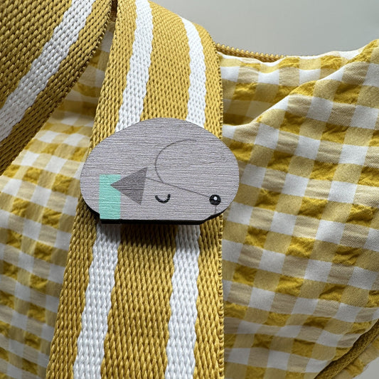 Whippet/Greyhound Sleeping - Wooden Pin Badge