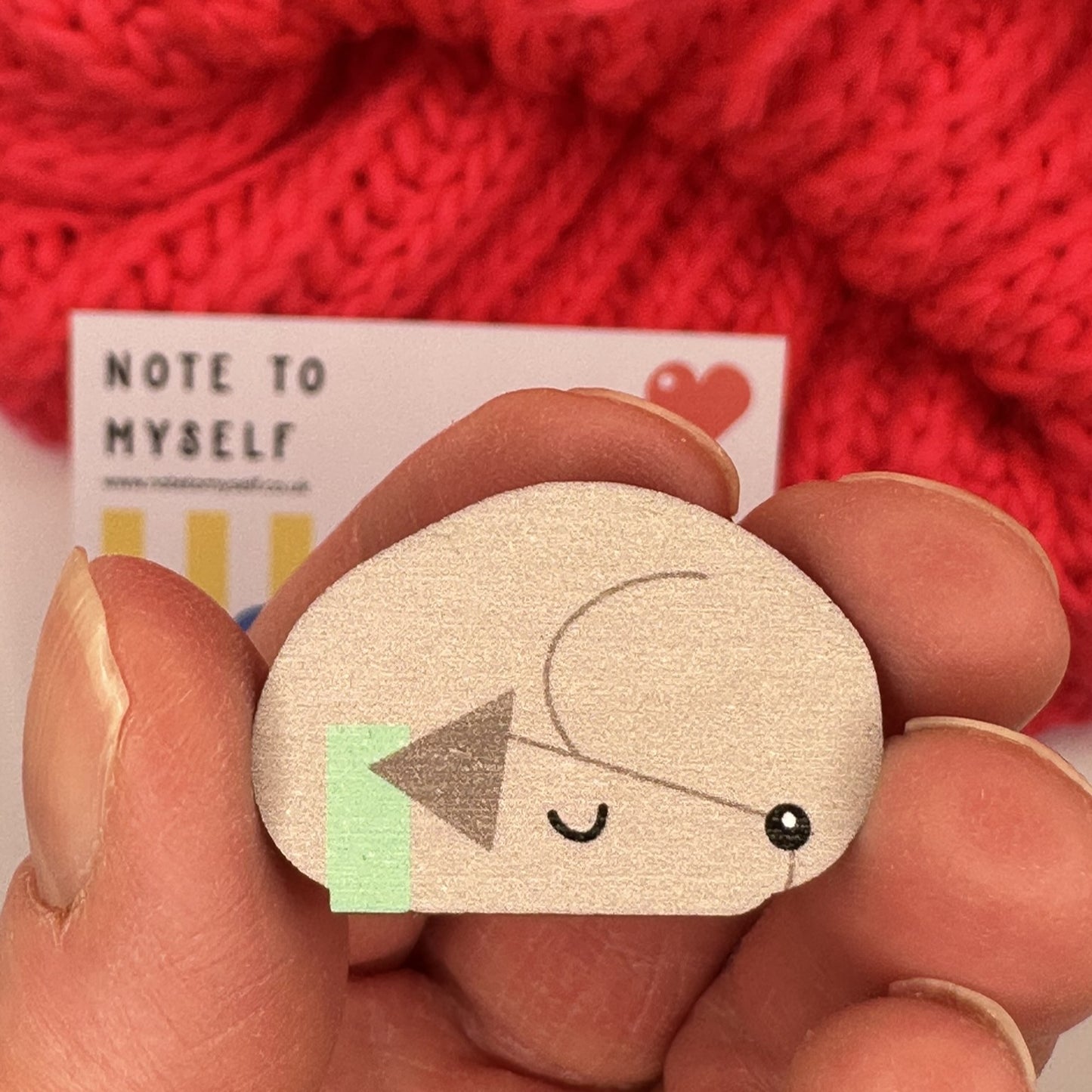 Whippet/Greyhound Sleeping - Wooden Pin Badge