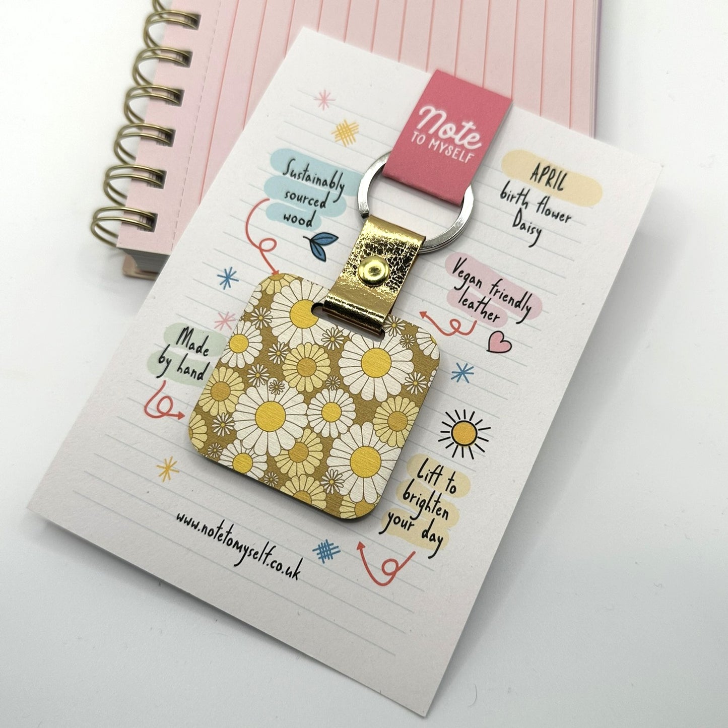 April Birth Flower Keychain