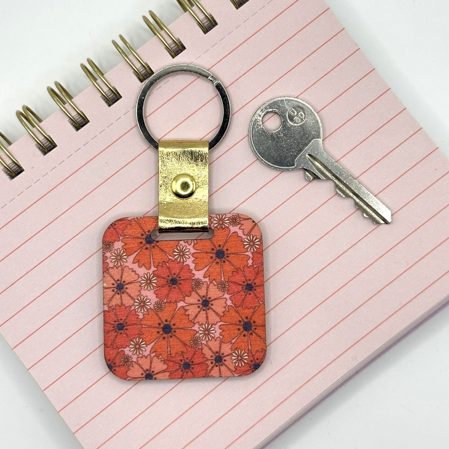 August Birth Flower Keychain