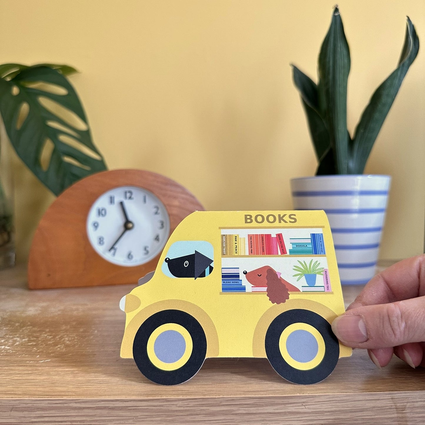 Book Van Shaped Card