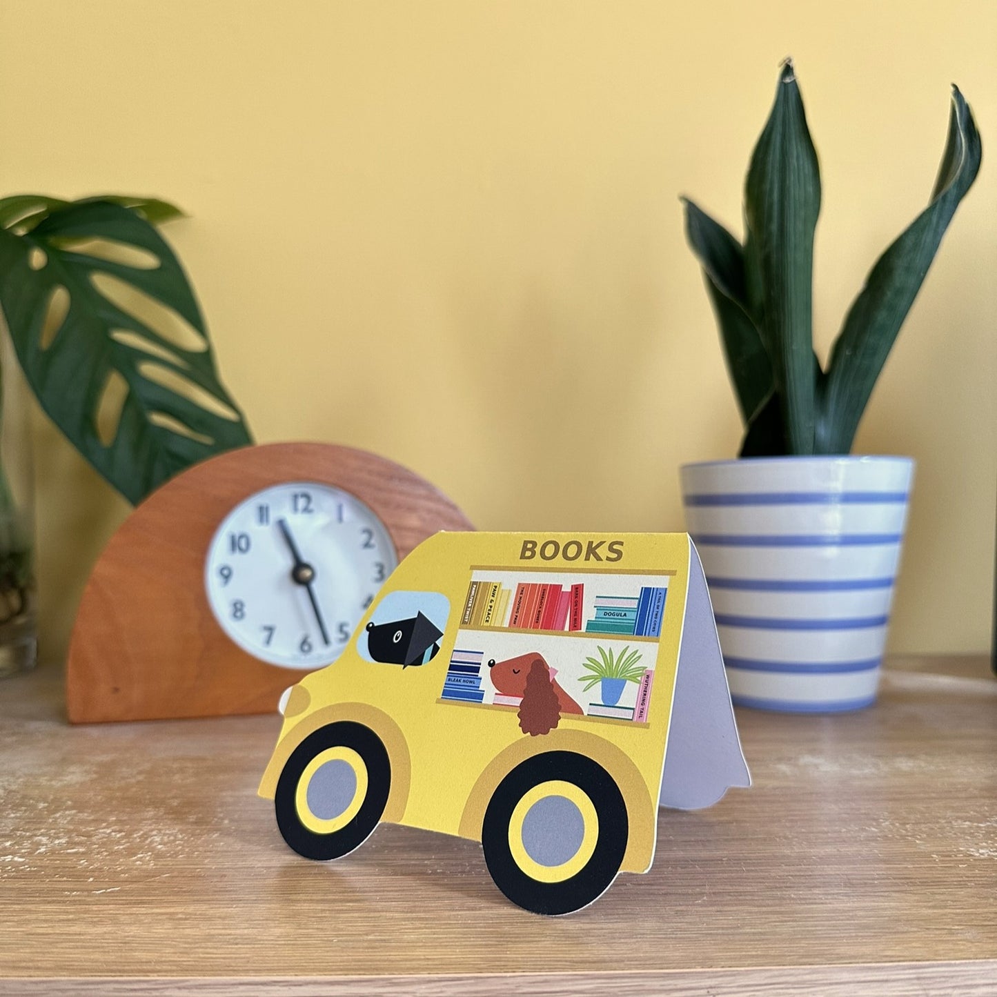 Book Van Shaped Card