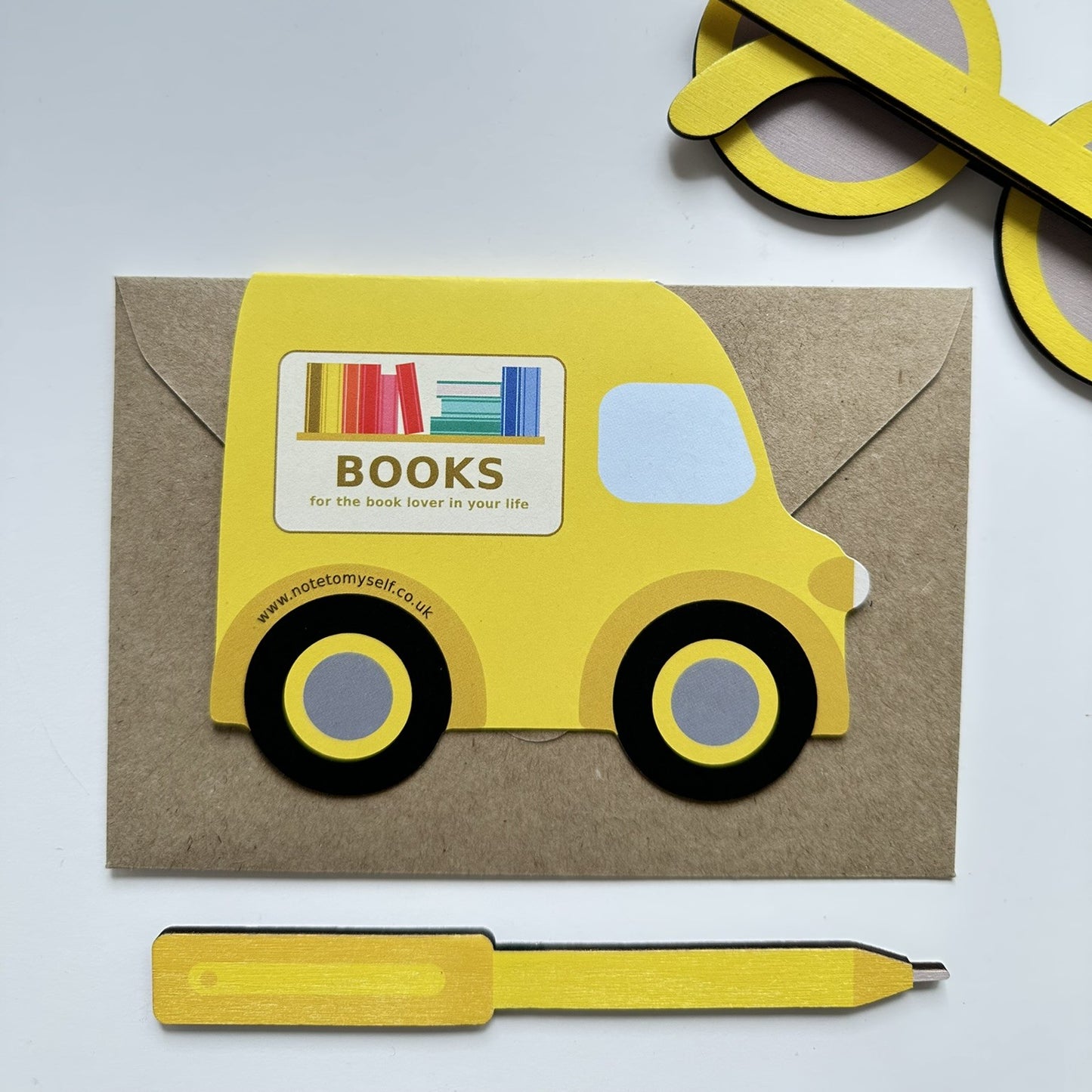 Book Van Shaped Card