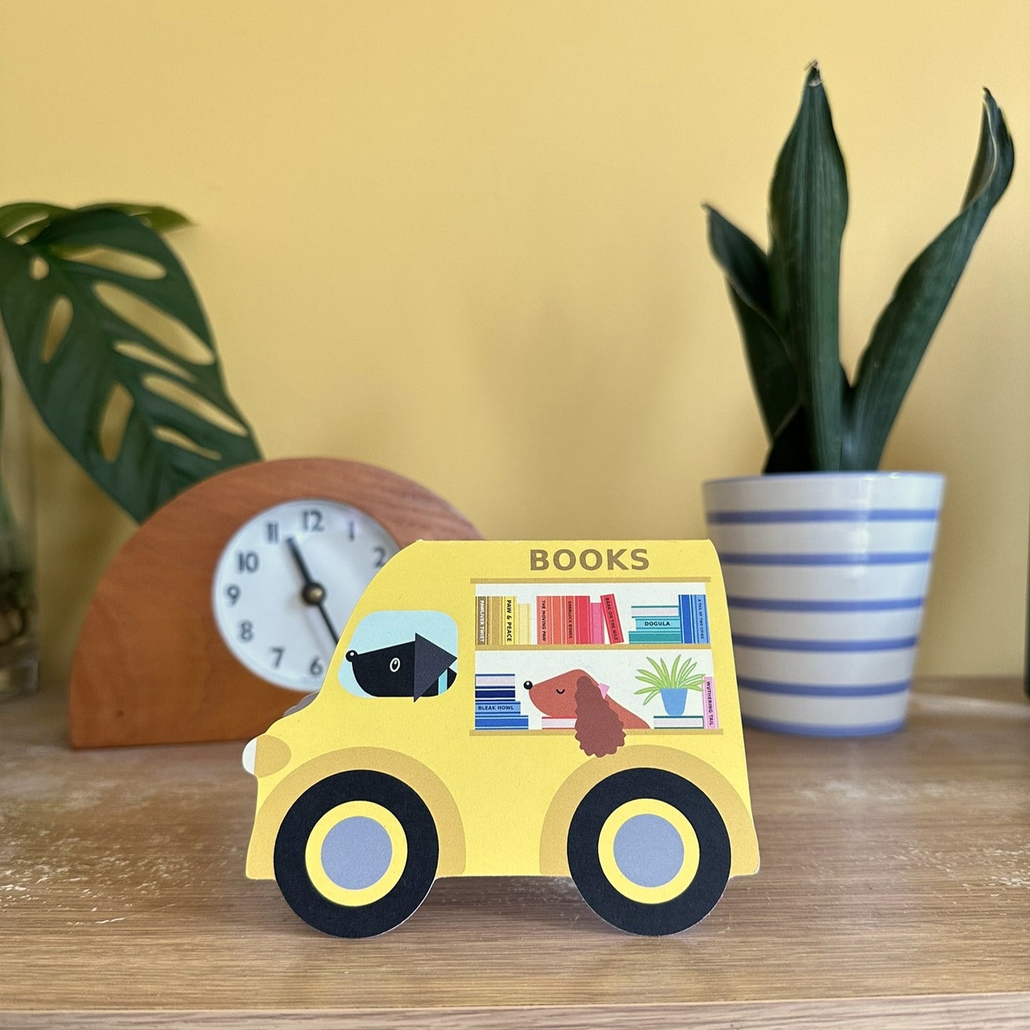 Book Van Shaped Card