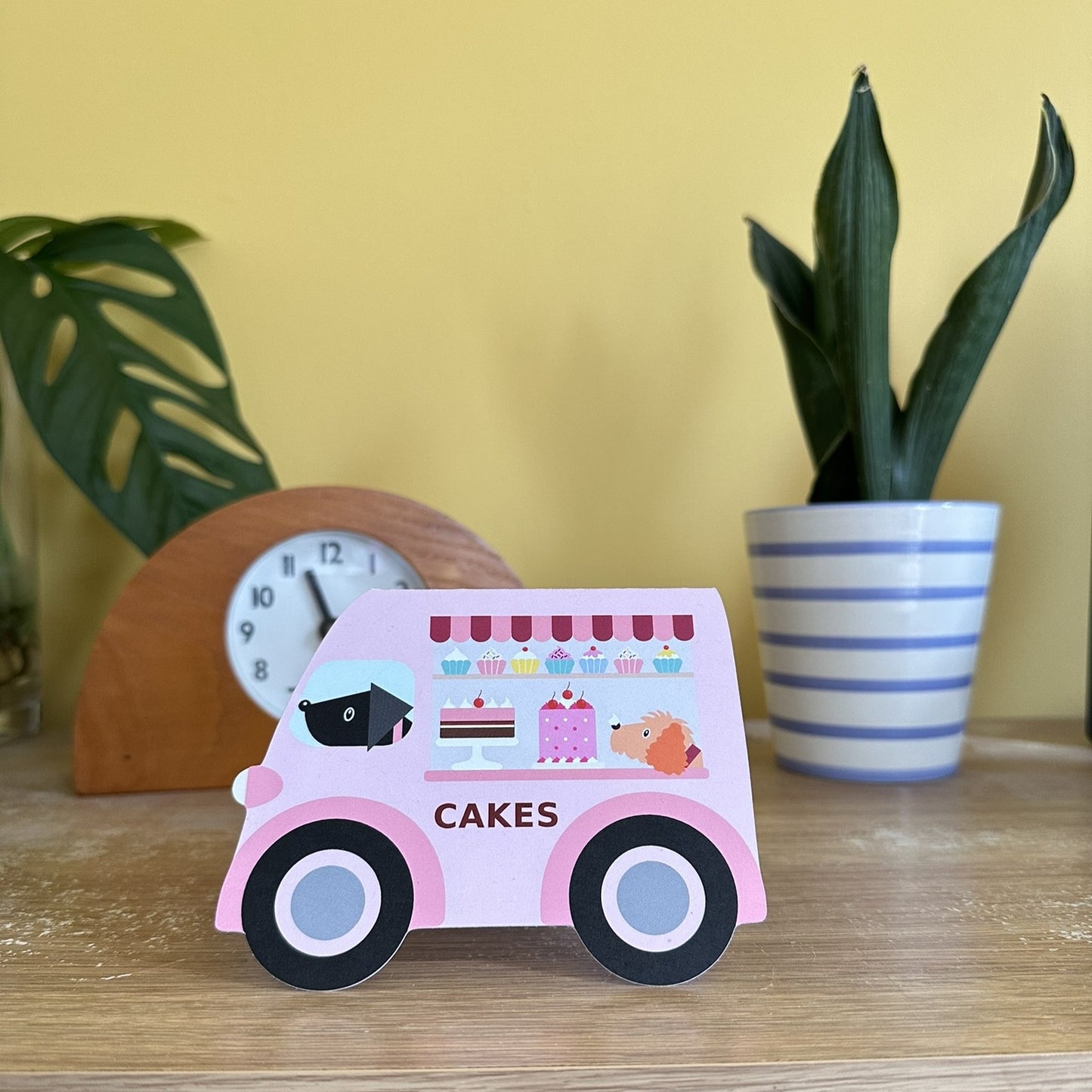 Cake Van Shaped card