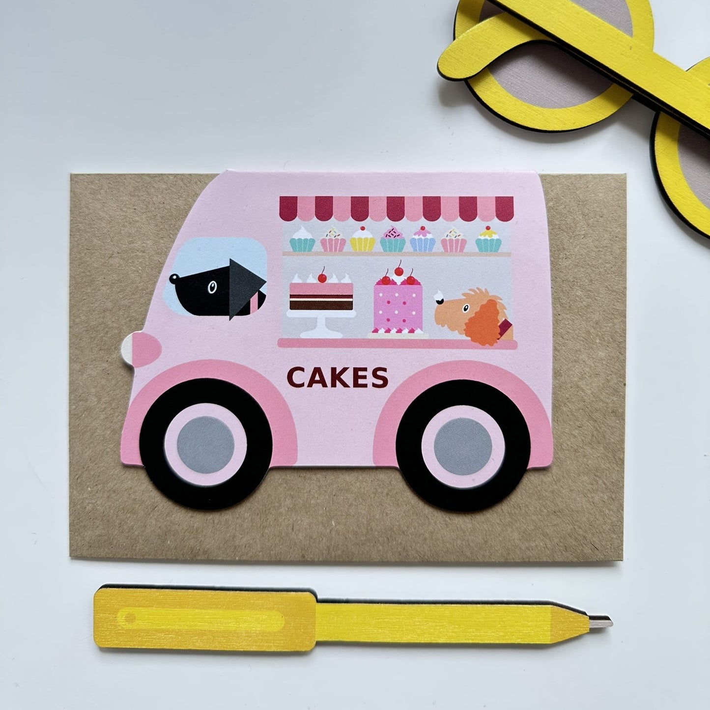 Cake Van Shaped card