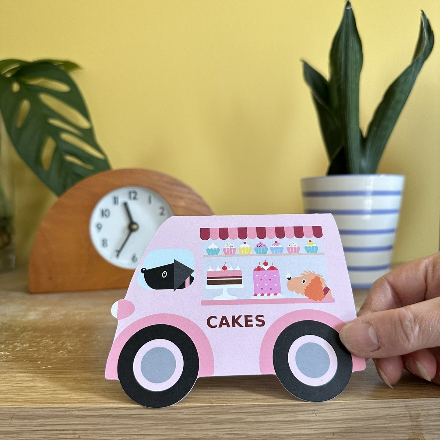 Cake Van Shaped card