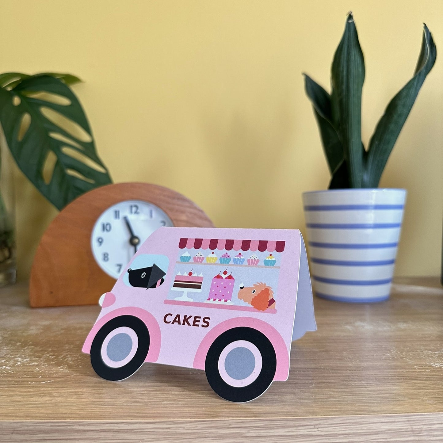Cake Van Shaped card