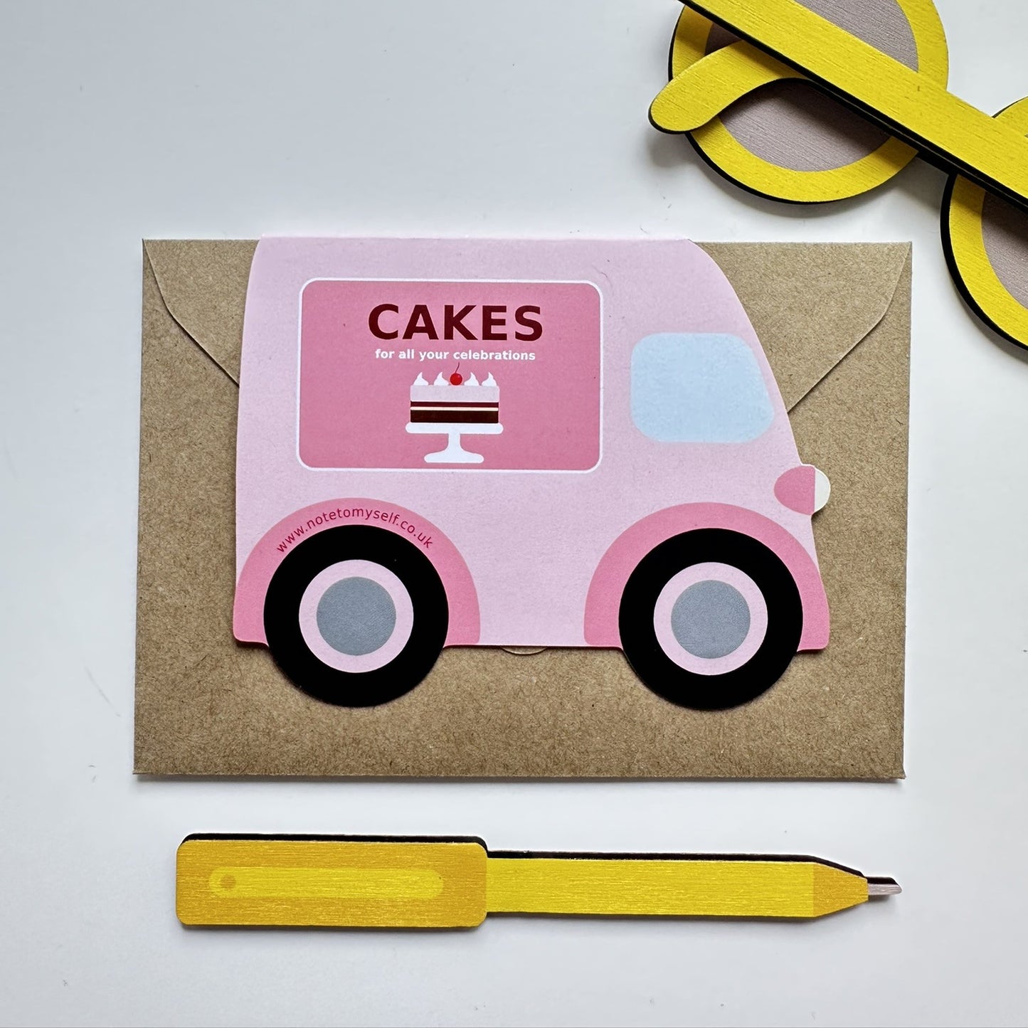 Cake Van Shaped card