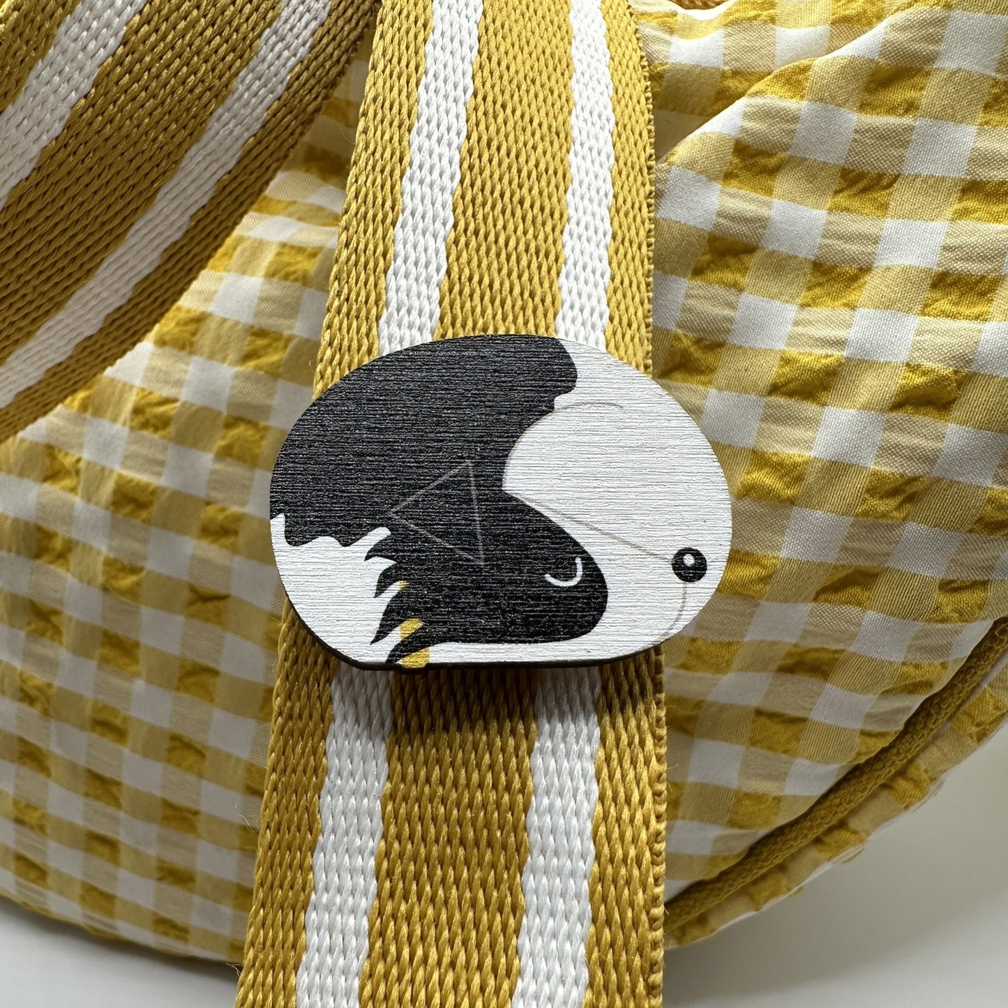 Collie Dog Sleeping - Wooden Pin Brooch