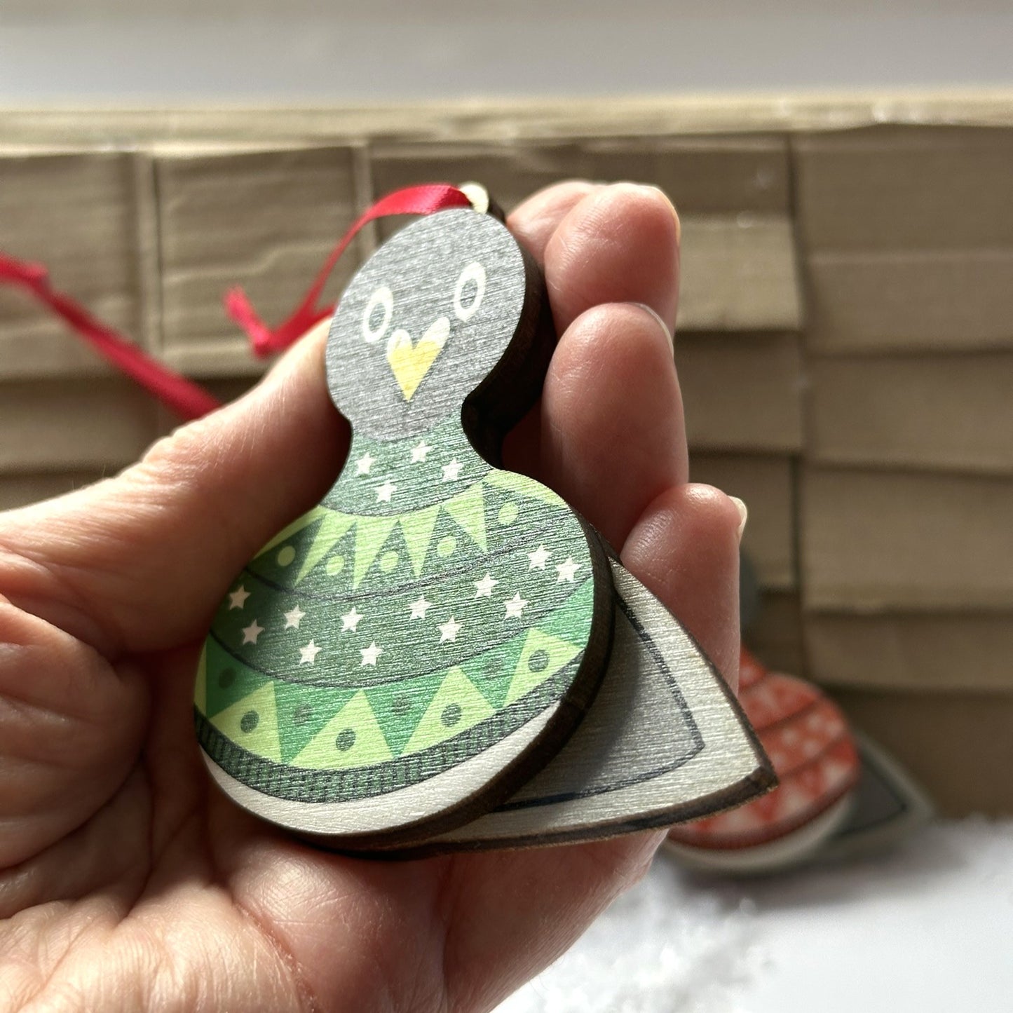 Pigeon Family of Three, Tree Decoration