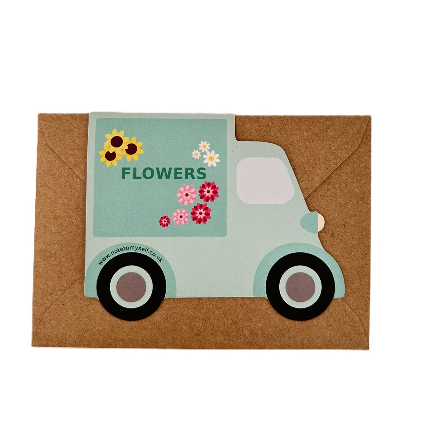 Flower Van Shaped card