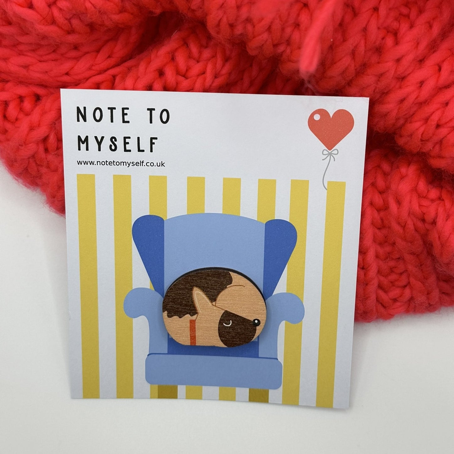 German Shepherd Sleeping - Wooden Pin Badge