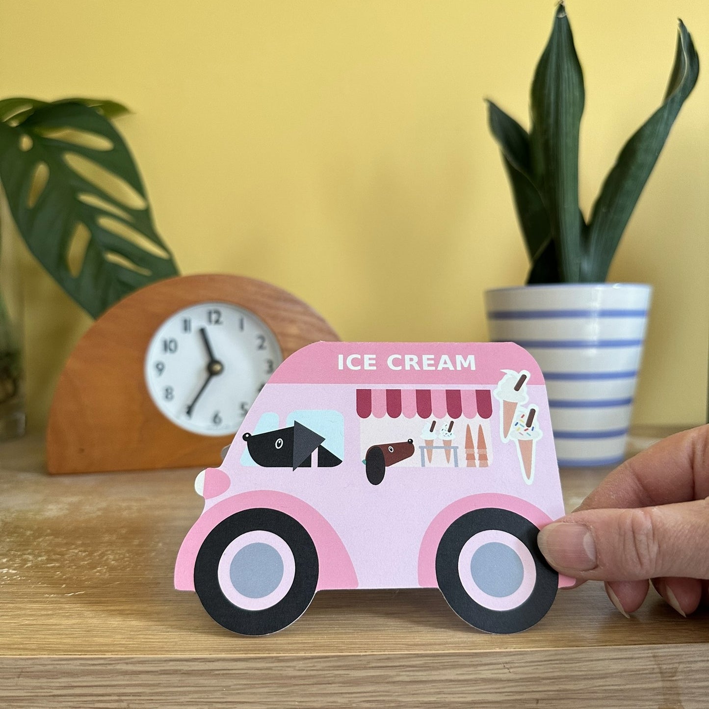 Ice cream van shaped card