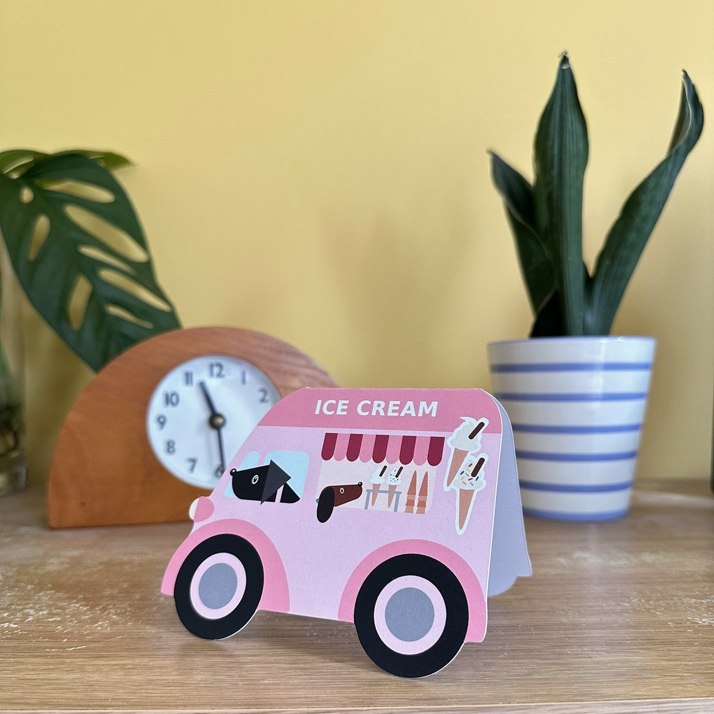 Ice cream van shaped card