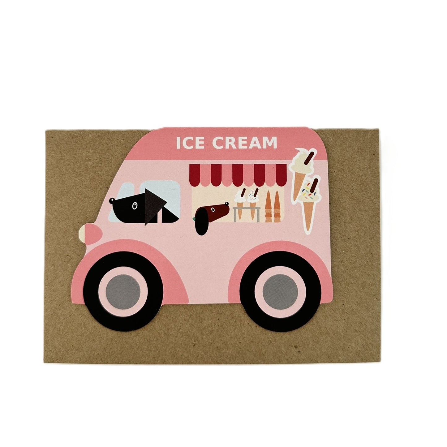 Ice cream van shaped card