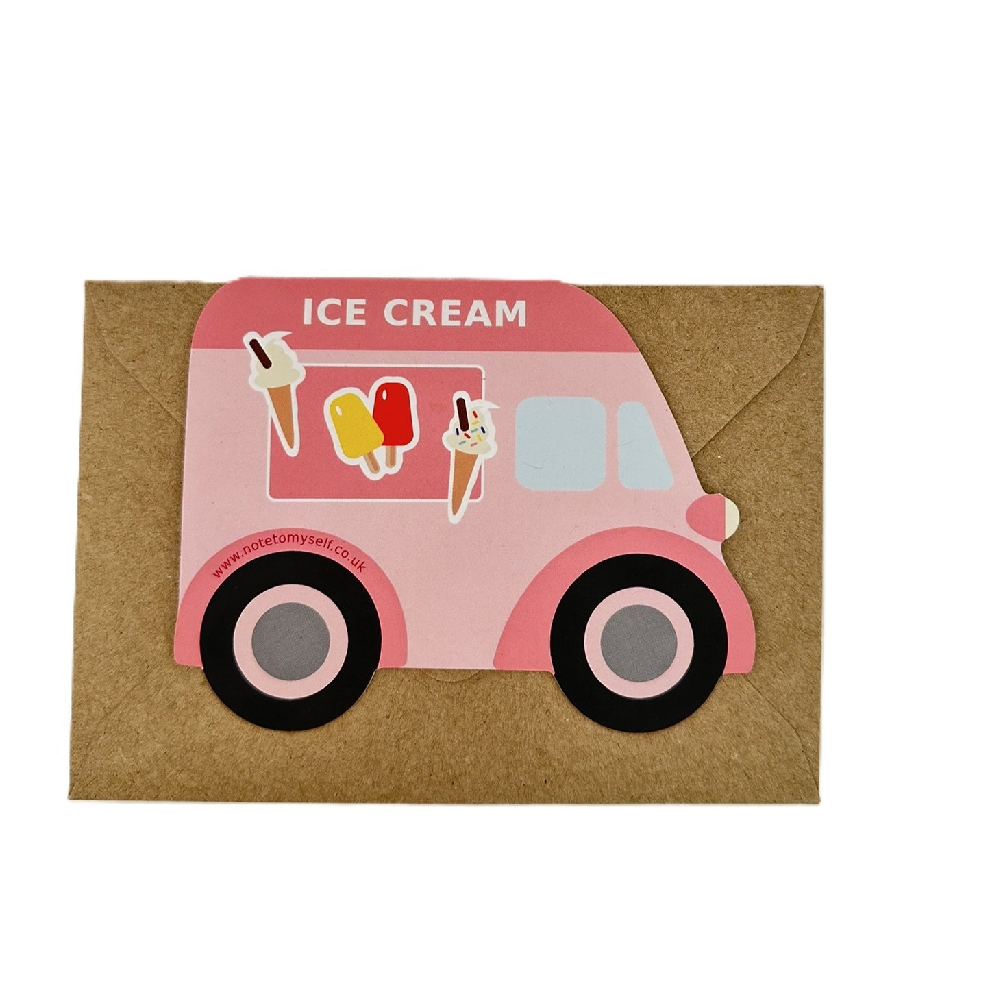 Ice cream van shaped card