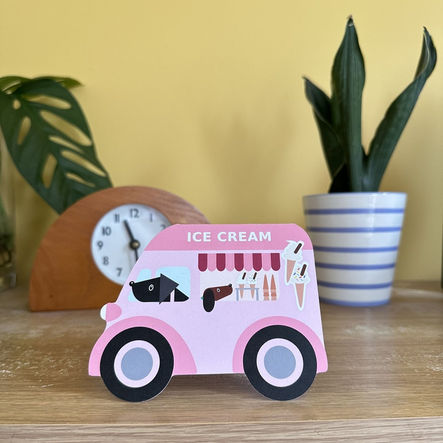 Ice cream van shaped card