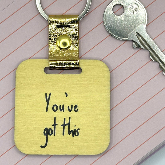 Pink and Red Leopard Print Keyring