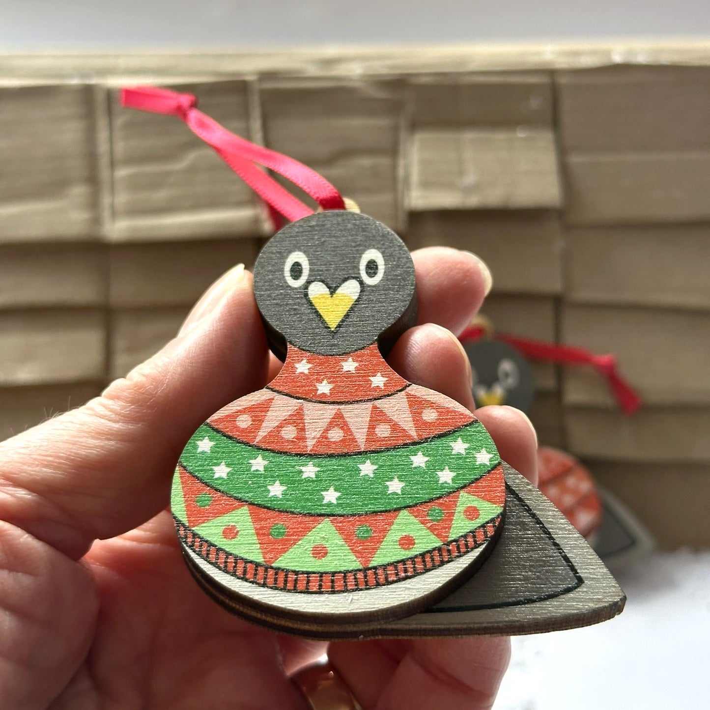 Pigeon Family of Three, Tree Decoration