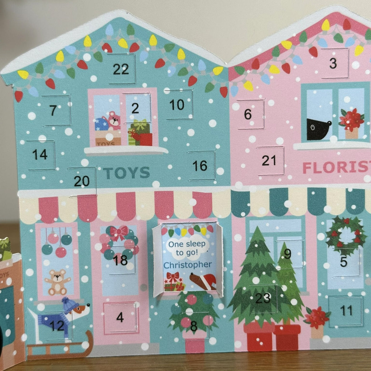 Personalised Festive Street Advent Calendar