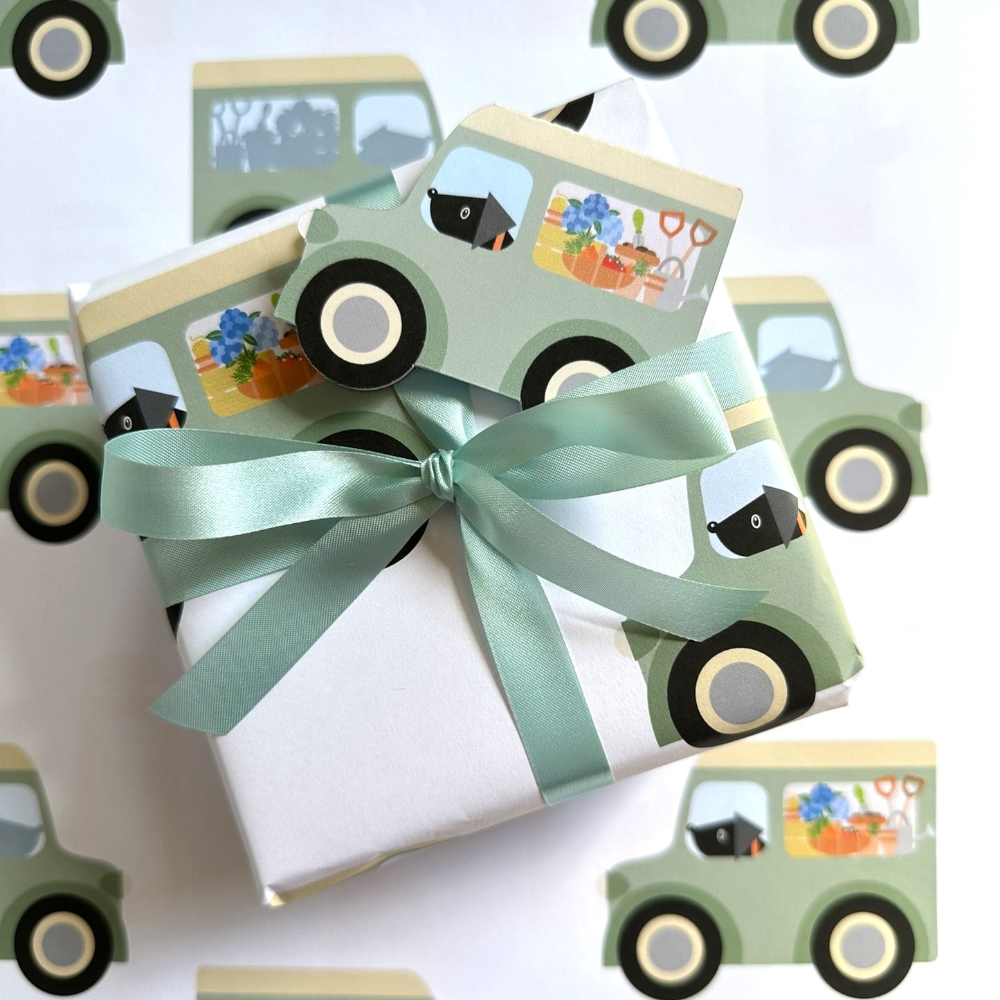 Off to the Allotment, Gardening Themed Gift Paper