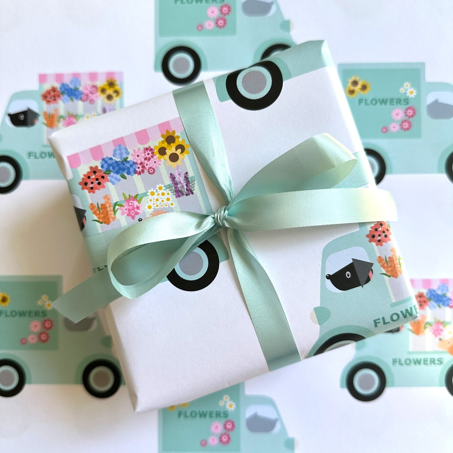 Flower Van Wrapping paper