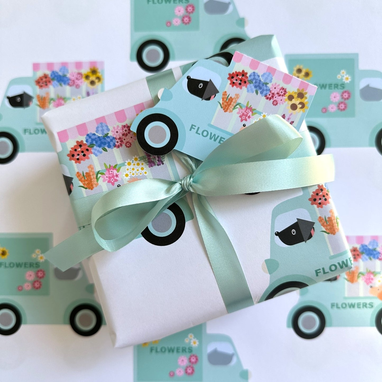 Flower Van Wrapping paper