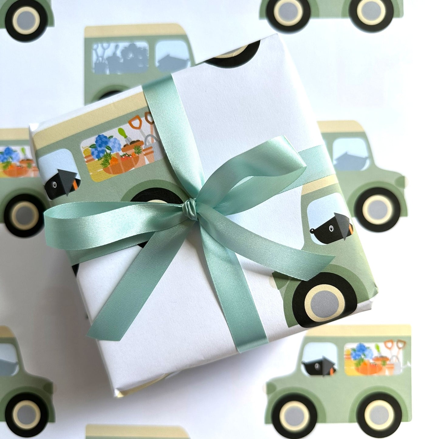 Off to the Allotment, Gardening Themed Gift Paper